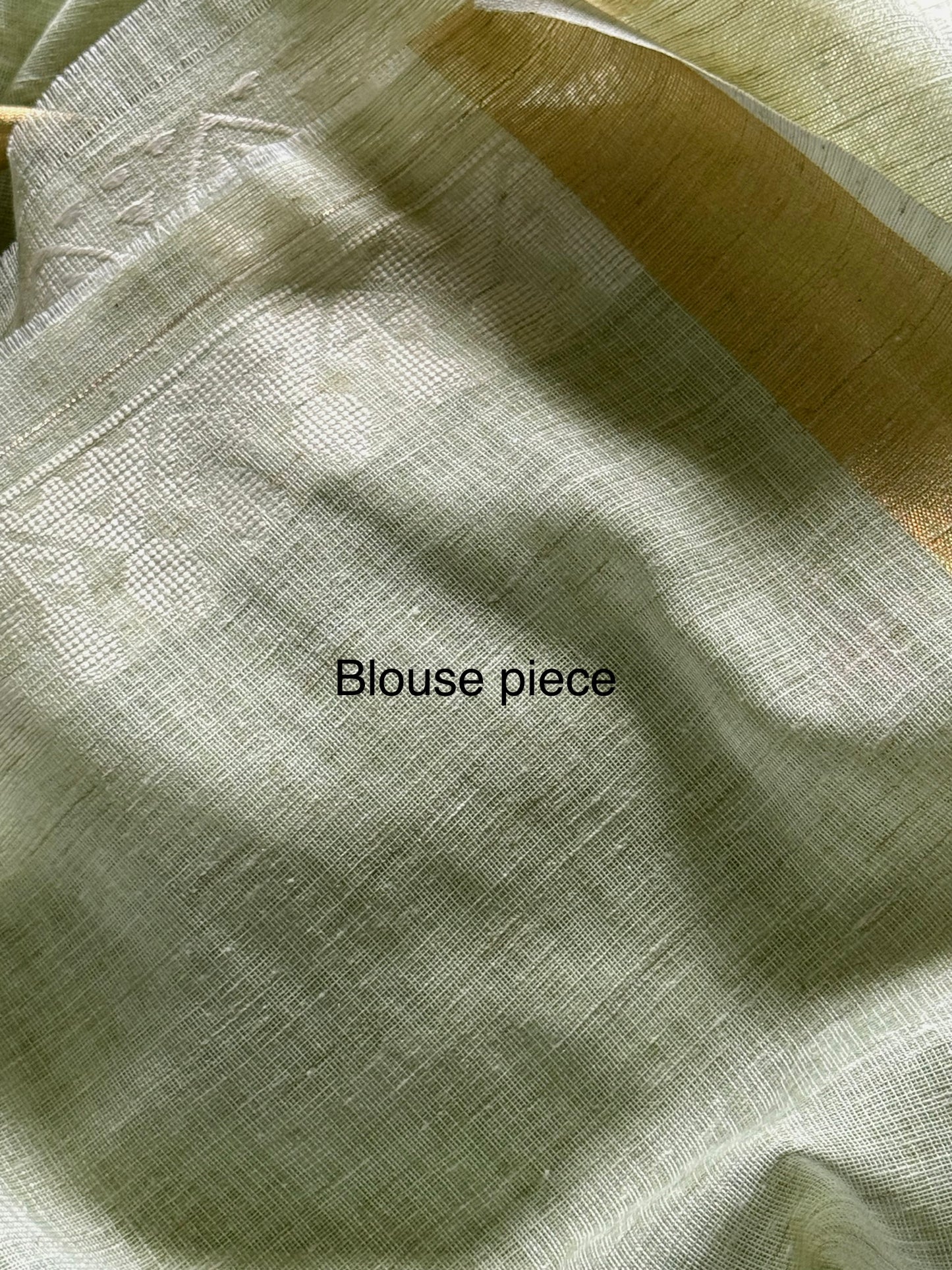 Summer green cotton saree