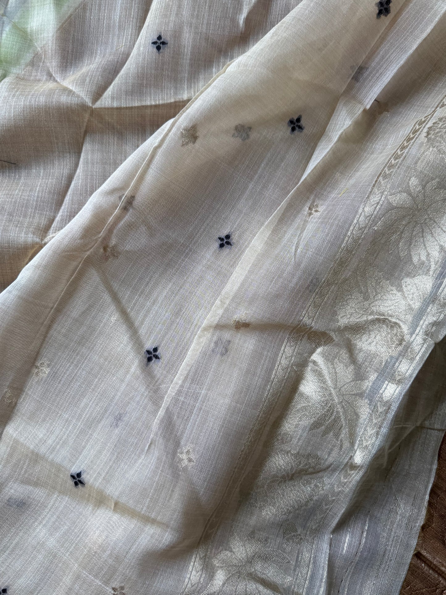 Black lotus chanderi cotton saree