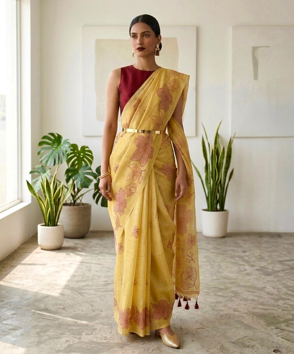 Blooming days chanderi saree