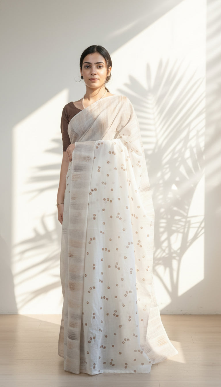 Anamika hand blockprinted cotton saree