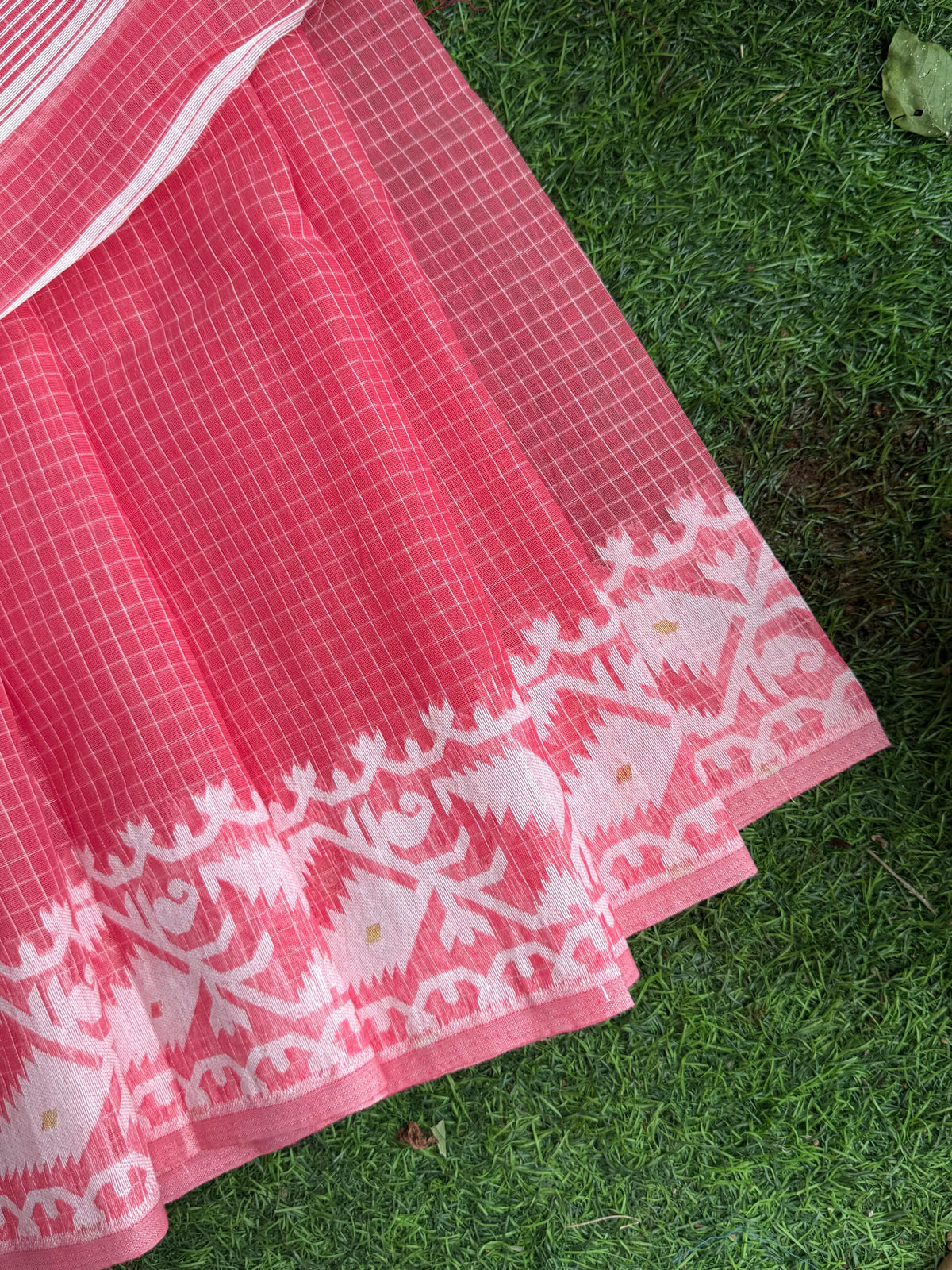 Pink Bengal Jamdani Saree