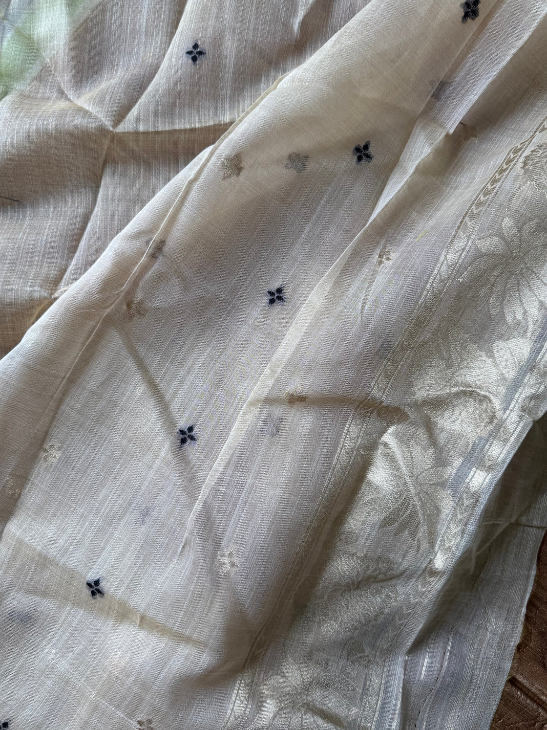 Black lotus chanderi cotton saree