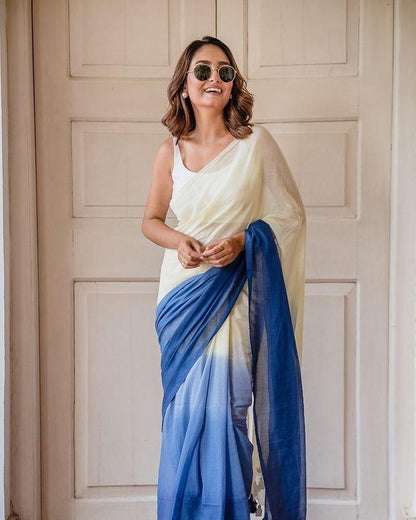 Summer waves ombré saree