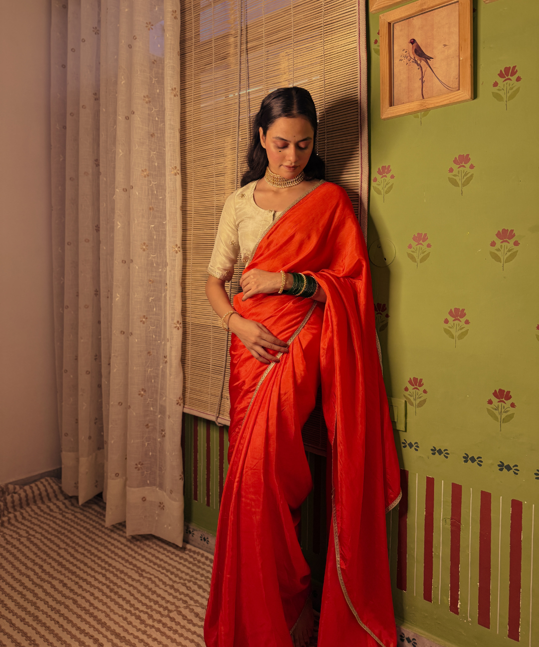 Orange Silk Saree