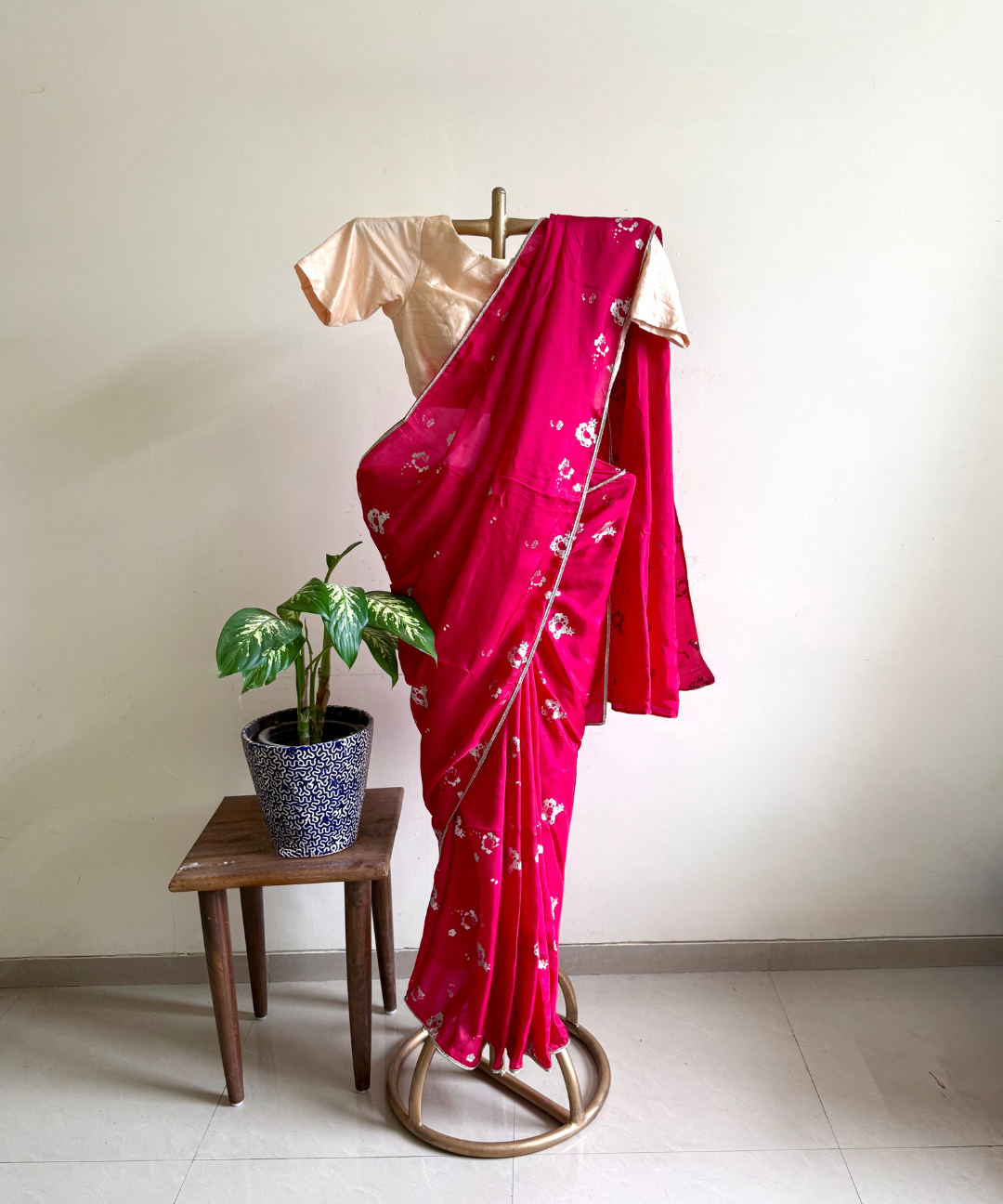 Pink Silk saree