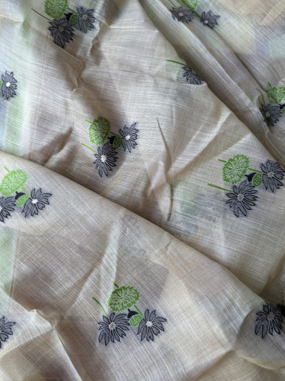 Black lotus chanderi cotton saree