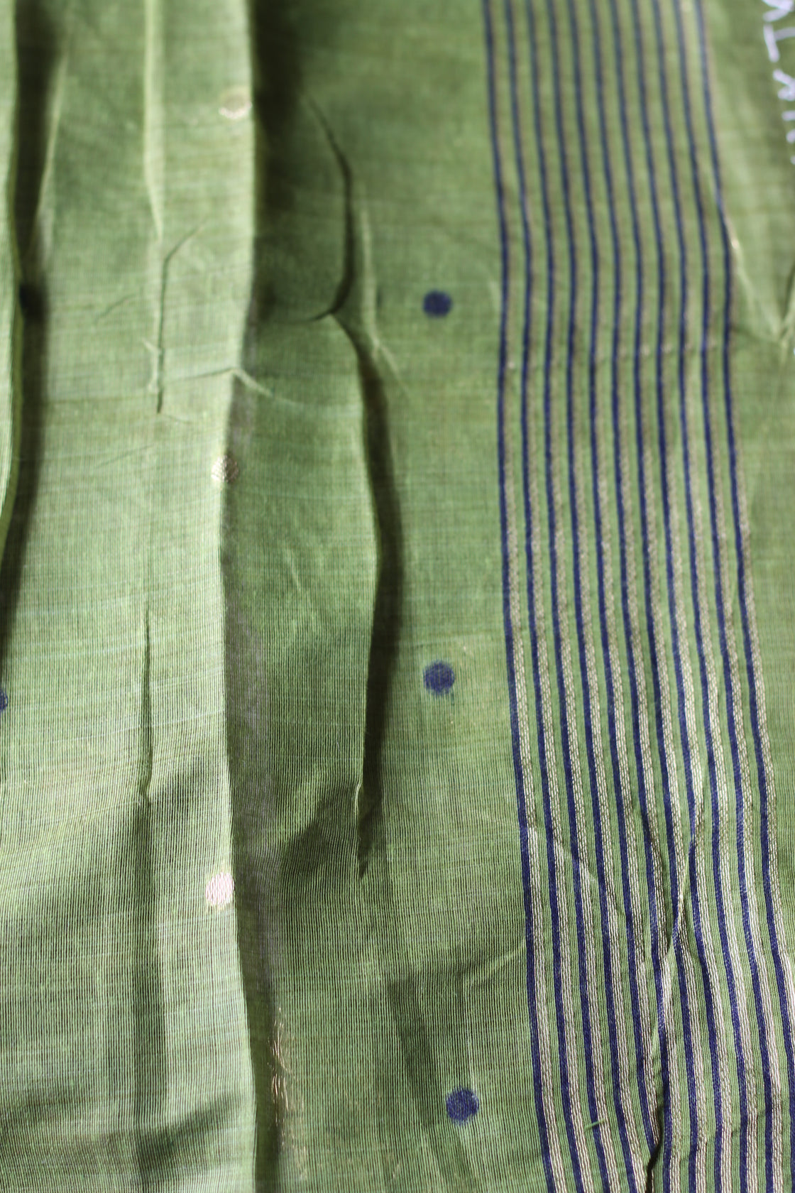 Purple chanderi cotton lotus saree