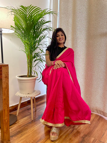 Pink Silk saree