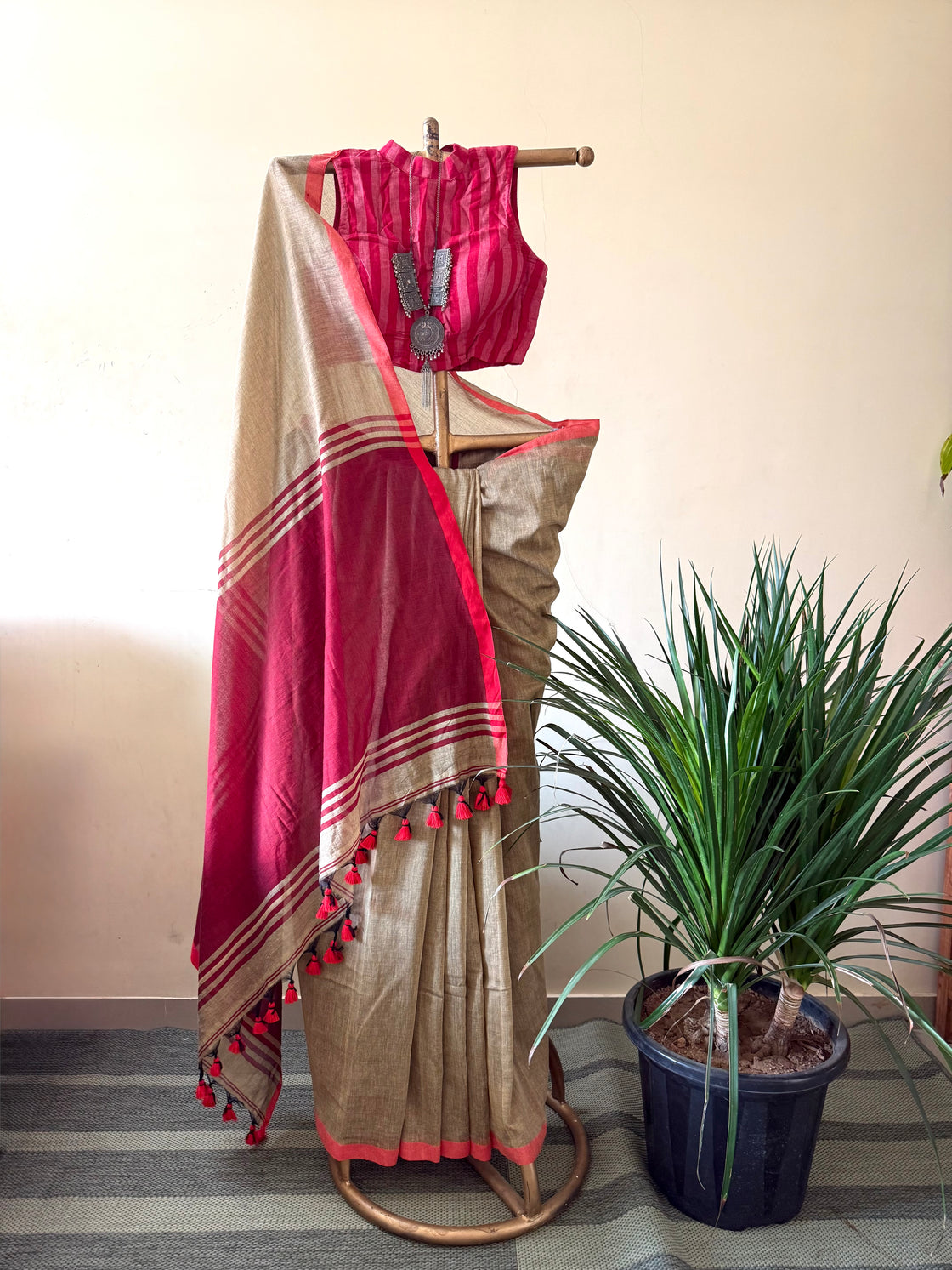Summer sand cotton saree
