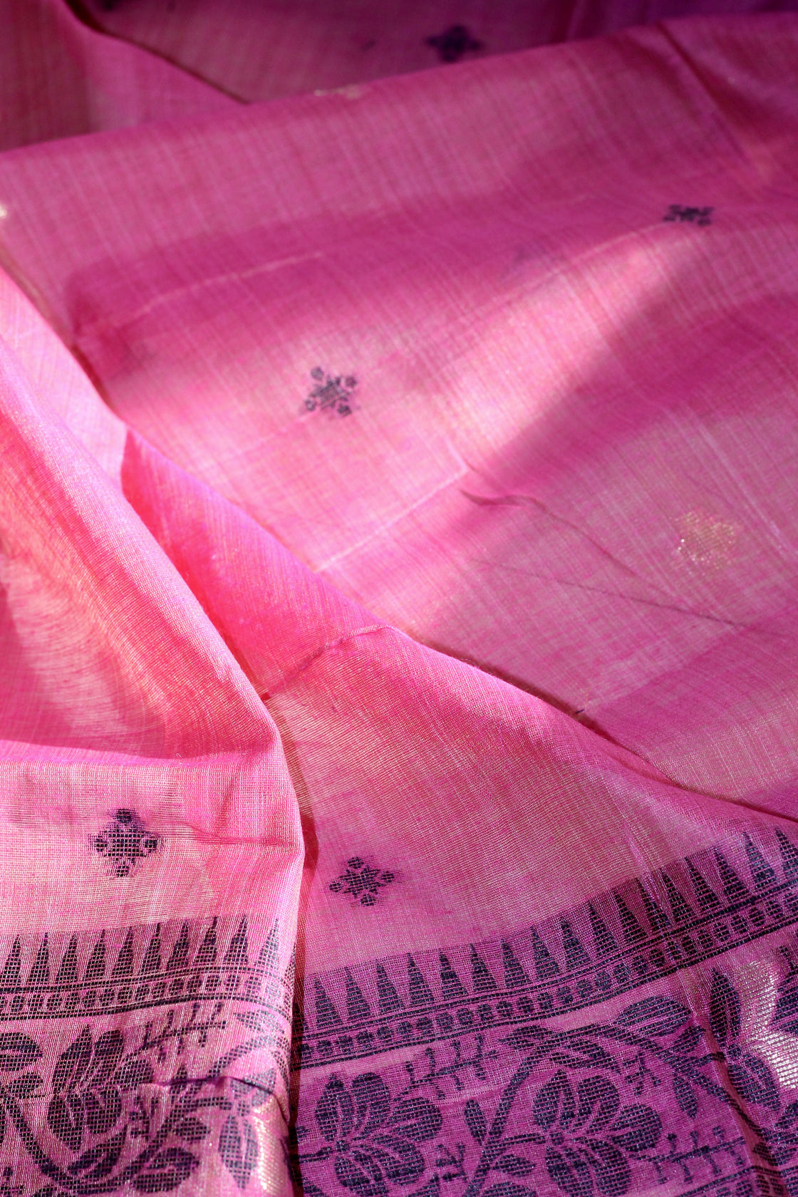 Purple chanderi jamdani saree