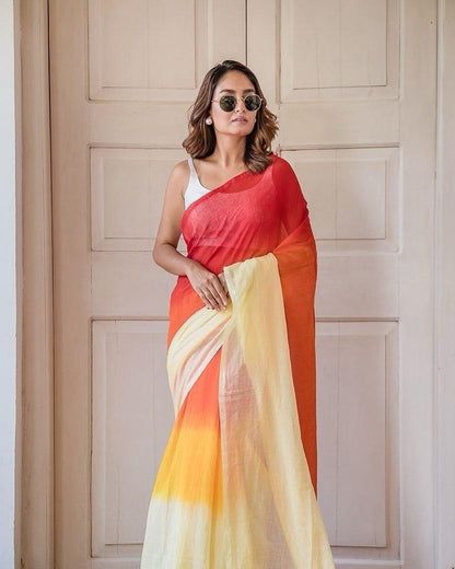 Summer waves ombré saree