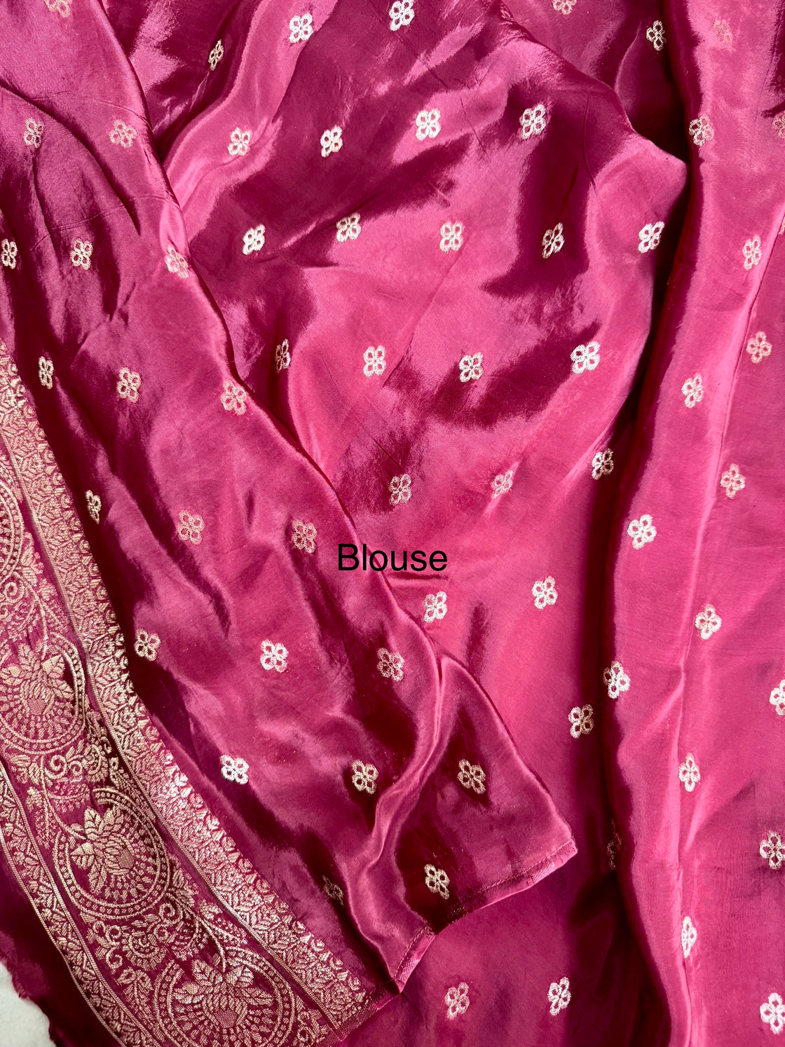 Maroon silk banarasi saree