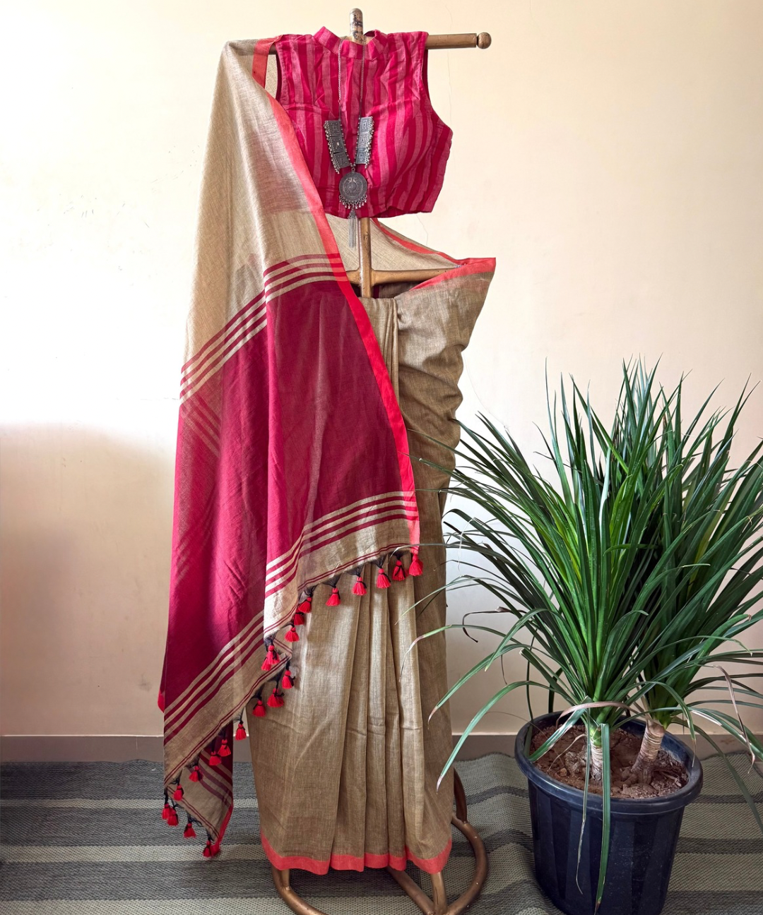 Summer sand cotton saree