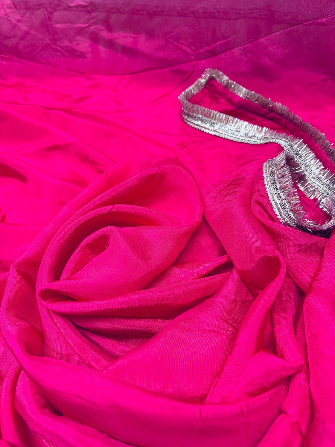 Pink Silk saree
