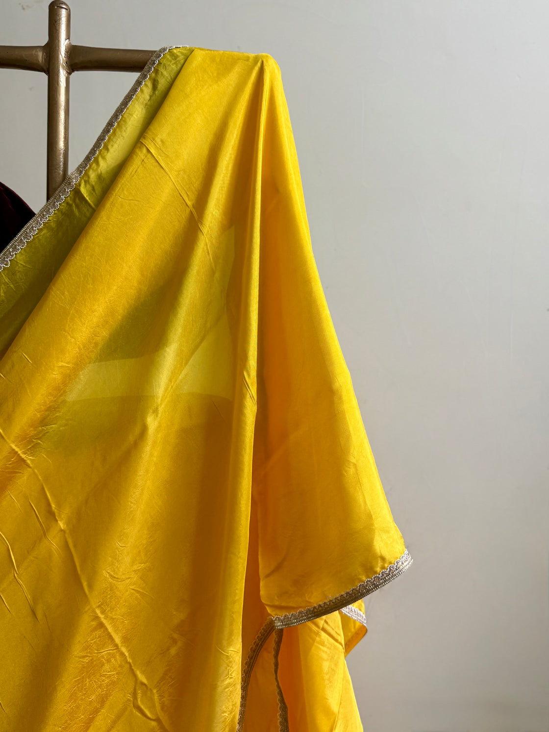 Yellow silk saree