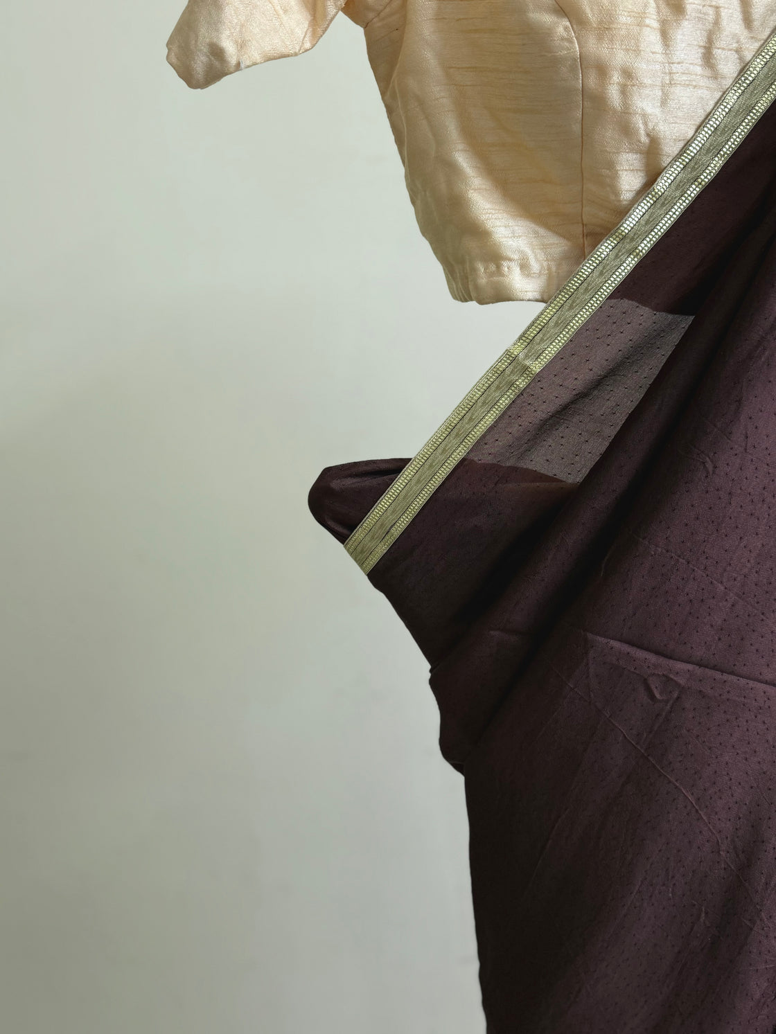 Dark Brown Silk Saree