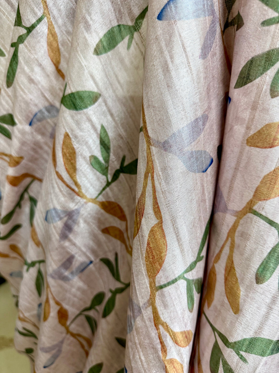 Old rose abstract silk saree