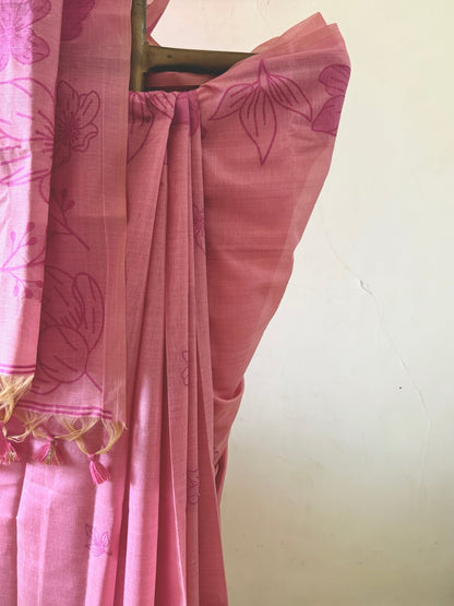 Blooming day Chanderi saree