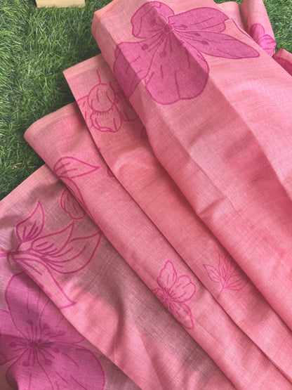 Blooming day Chanderi saree