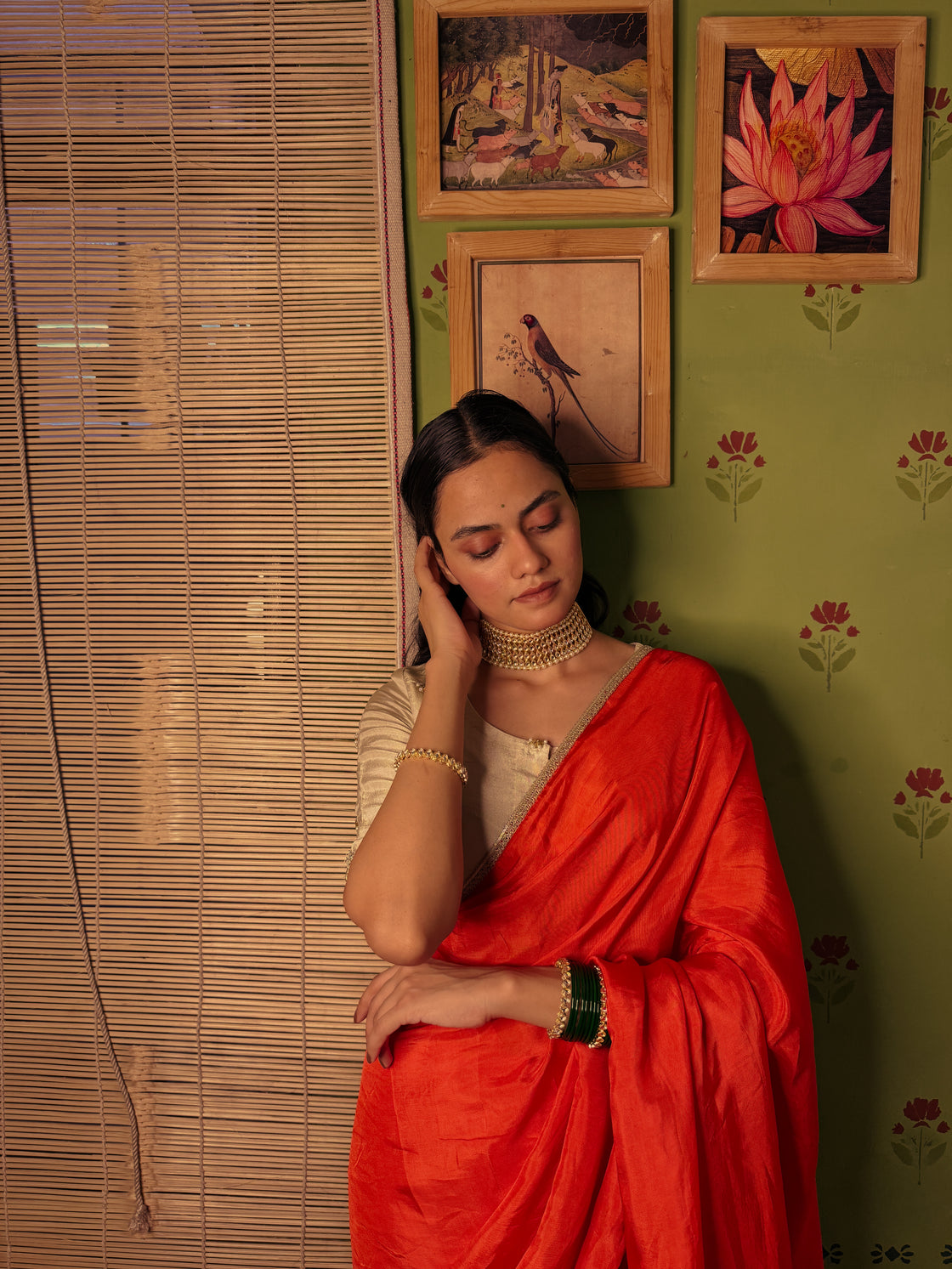 Orange Silk Saree