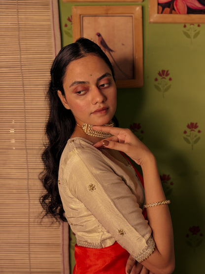 Orange Silk Saree