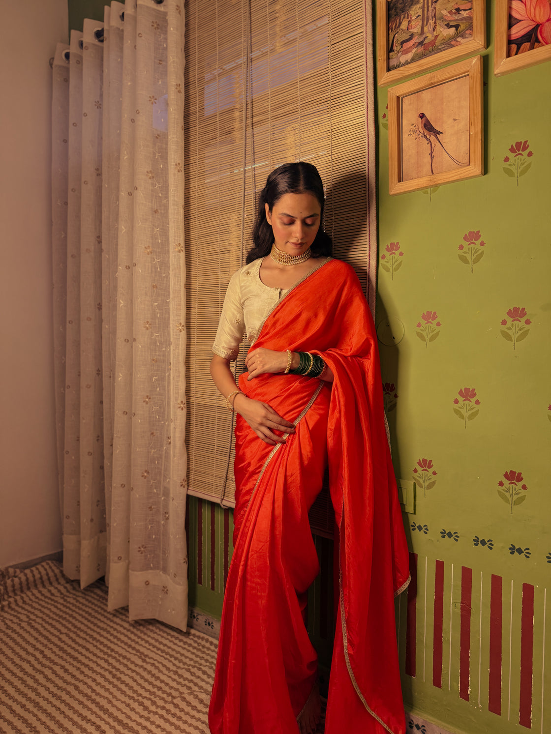 Orange Silk Saree