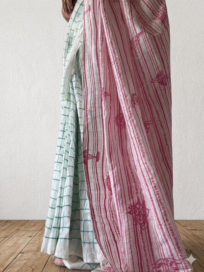 Checkmate Summer Handwoven saree