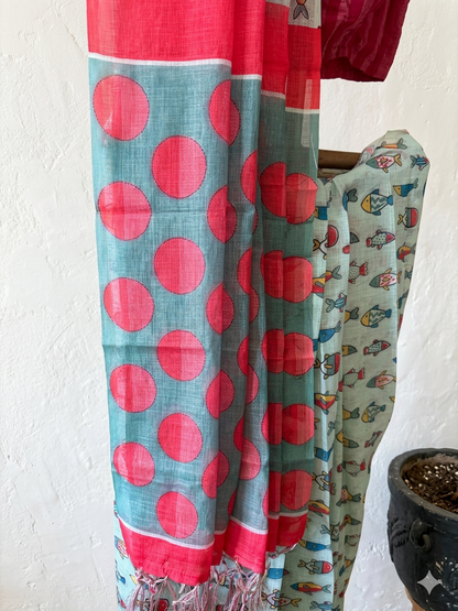 Let’s go summer fishing cotton saree