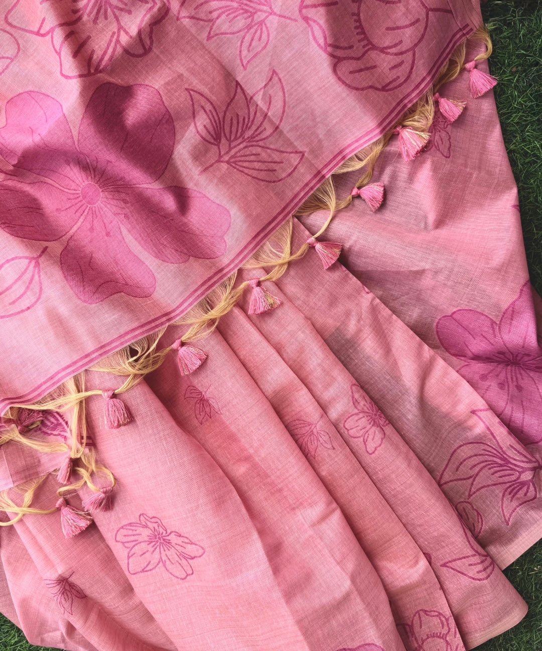 Blooming day Chanderi saree