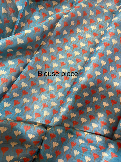 Tissue Silk Printed saree