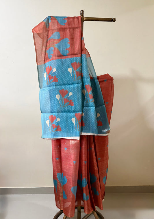 Tissue Silk Printed saree