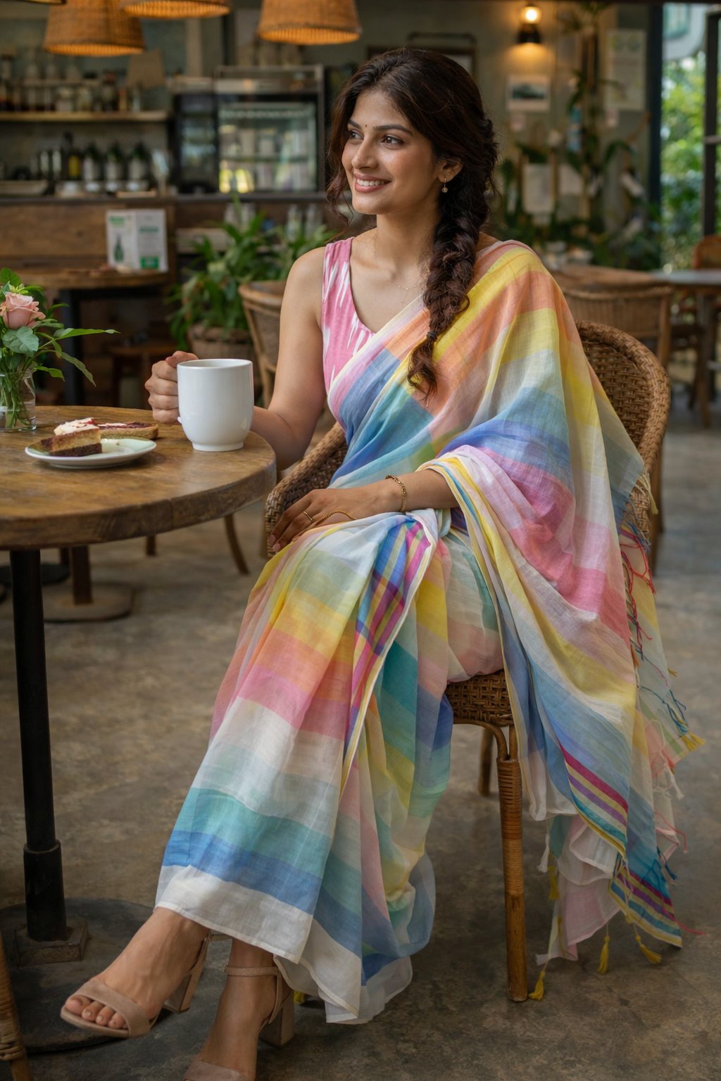 Summer candy cotton saree