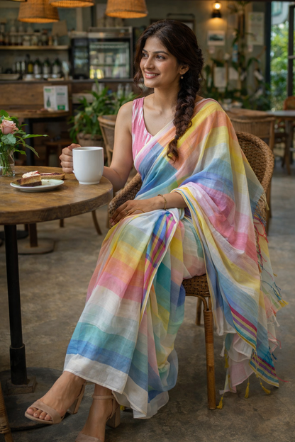 Summer candy cotton saree