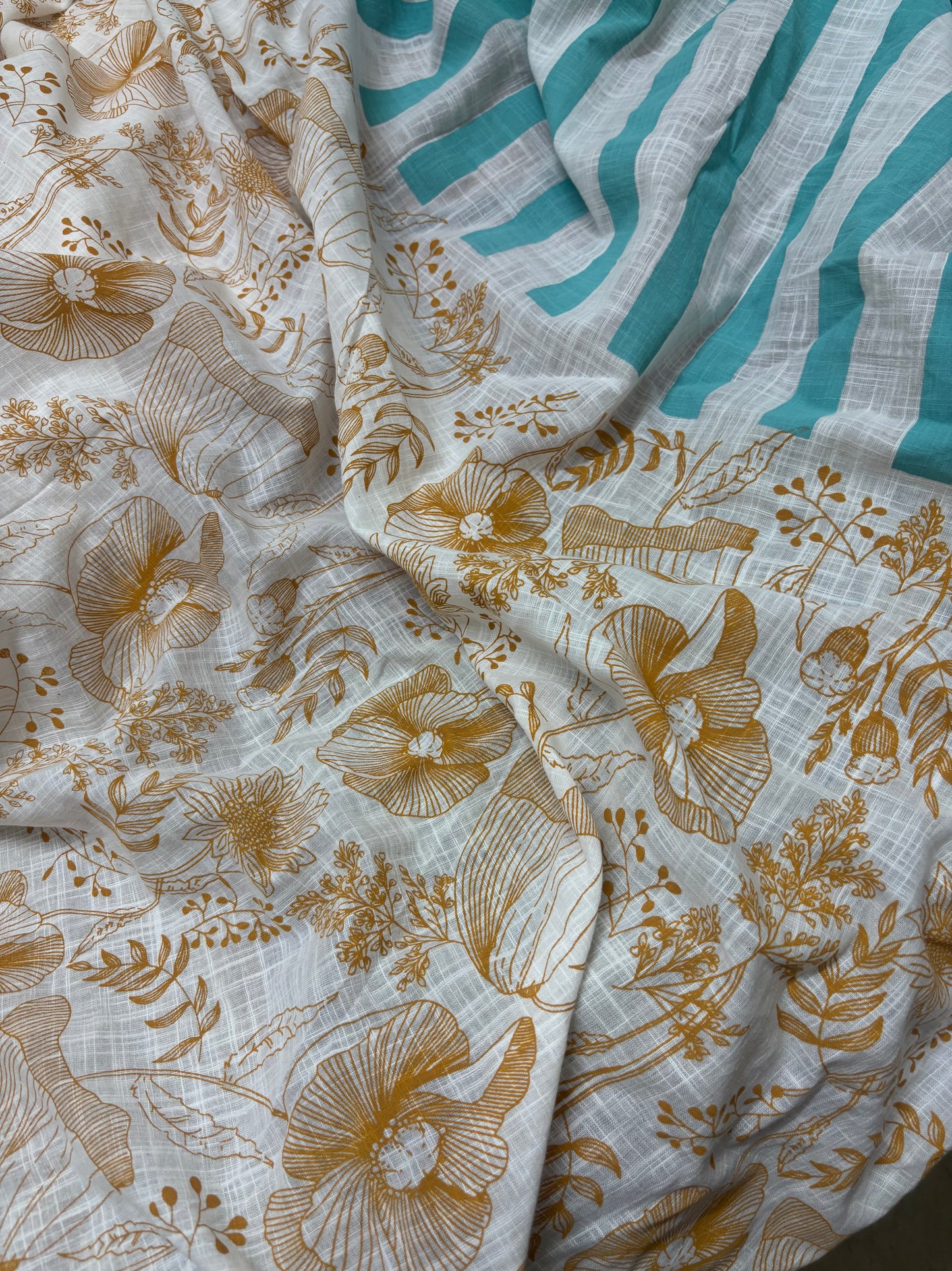 Teal Sorbet Handwoven Saree