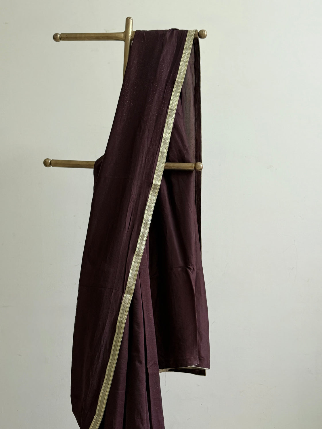 Dark Brown Silk Saree