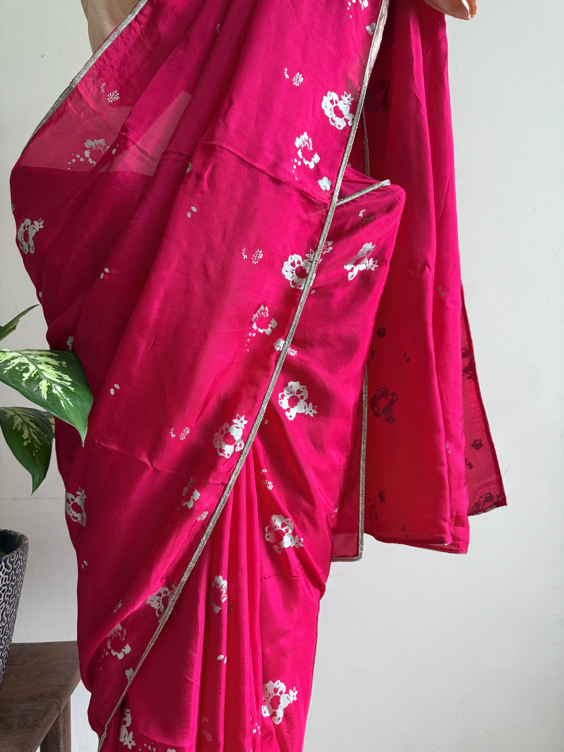 Pink Silk saree