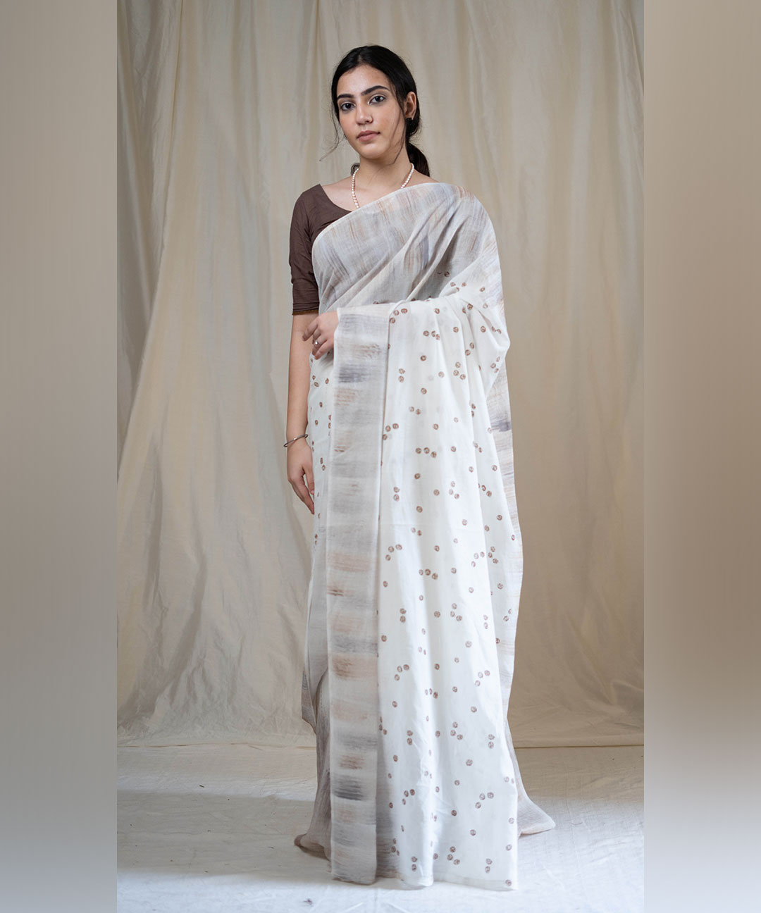 Anamika hand blockprinted cotton saree