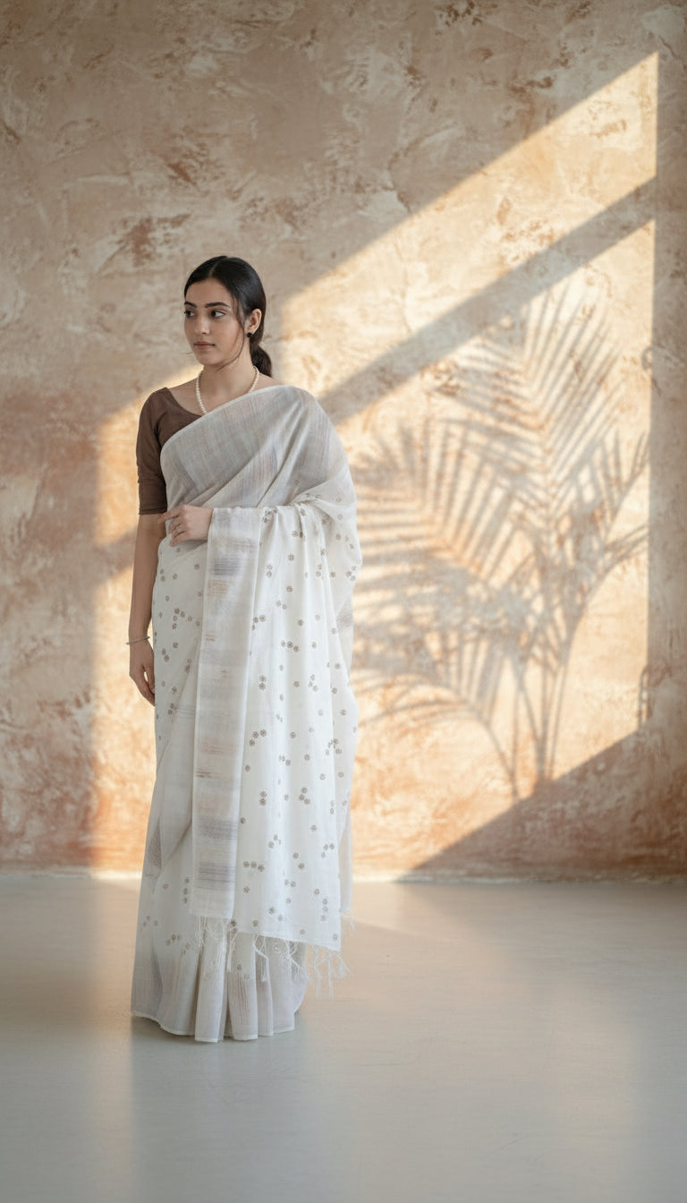 Anamika hand blockprinted cotton saree