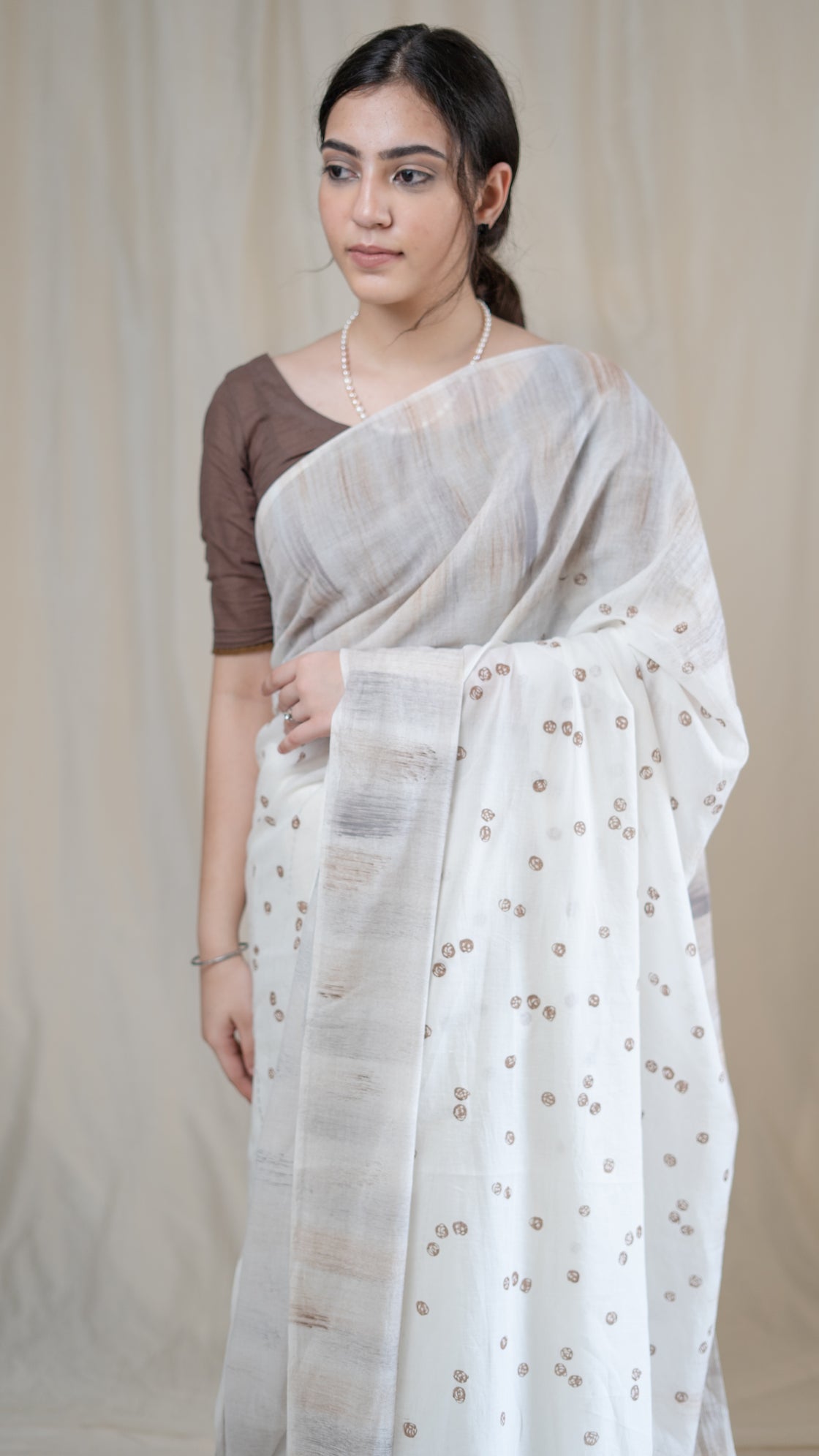 Anamika hand blockprinted cotton saree