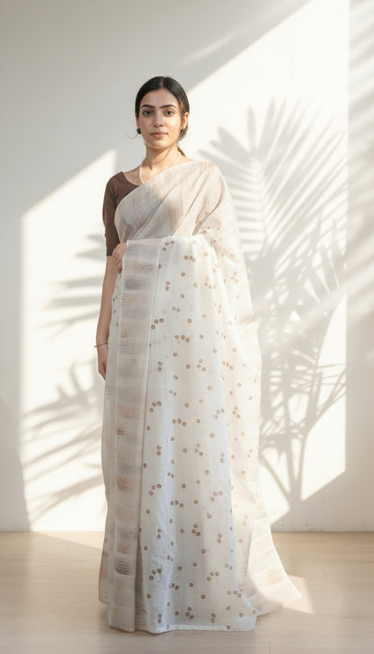 Anamika hand blockprinted cotton saree