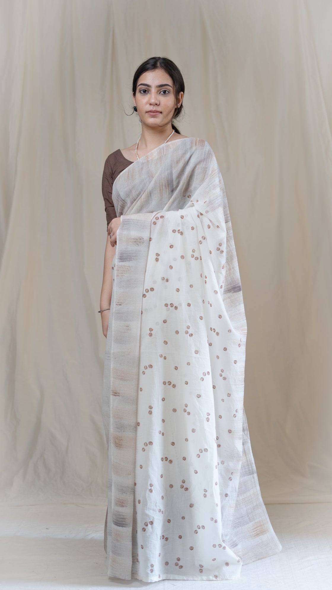 Anamika hand blockprinted cotton saree