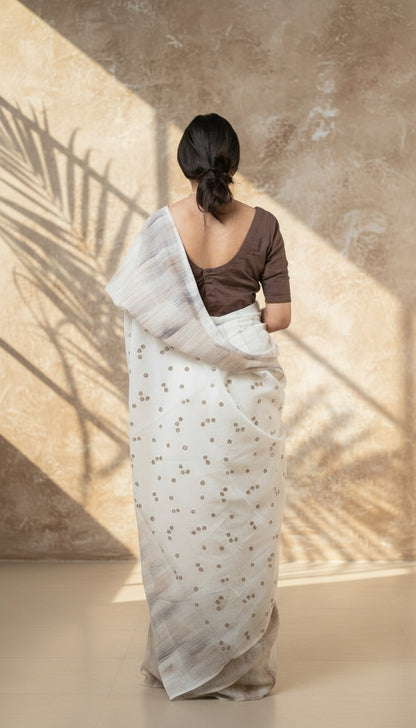 Anamika hand blockprinted cotton saree