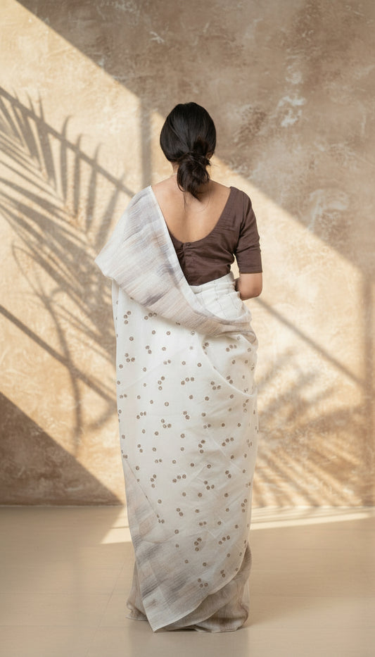 Anamika hand blockprinted cotton saree