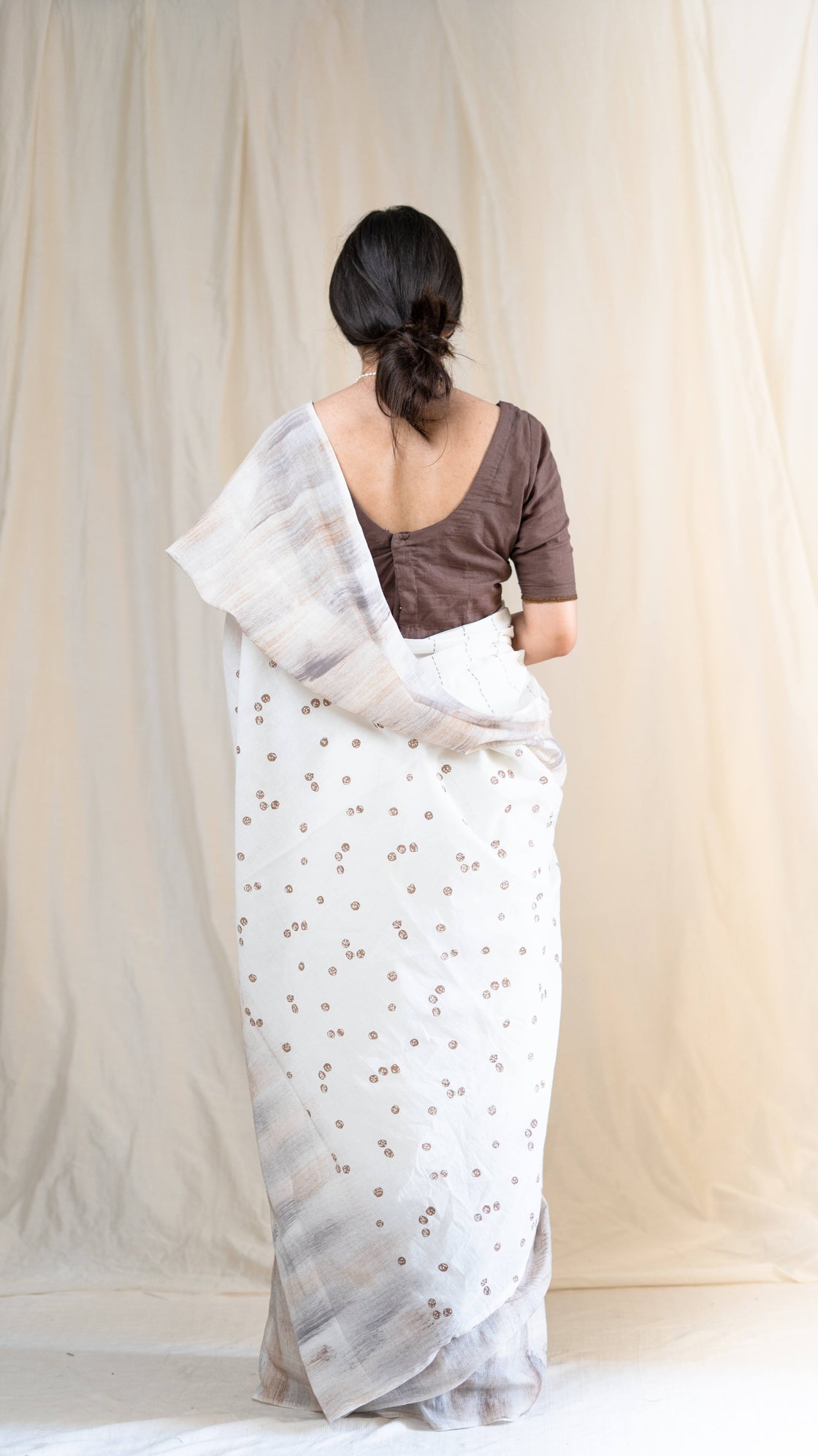 Anamika hand blockprinted cotton saree