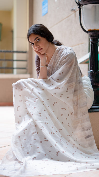 Anamika hand blockprinted cotton saree