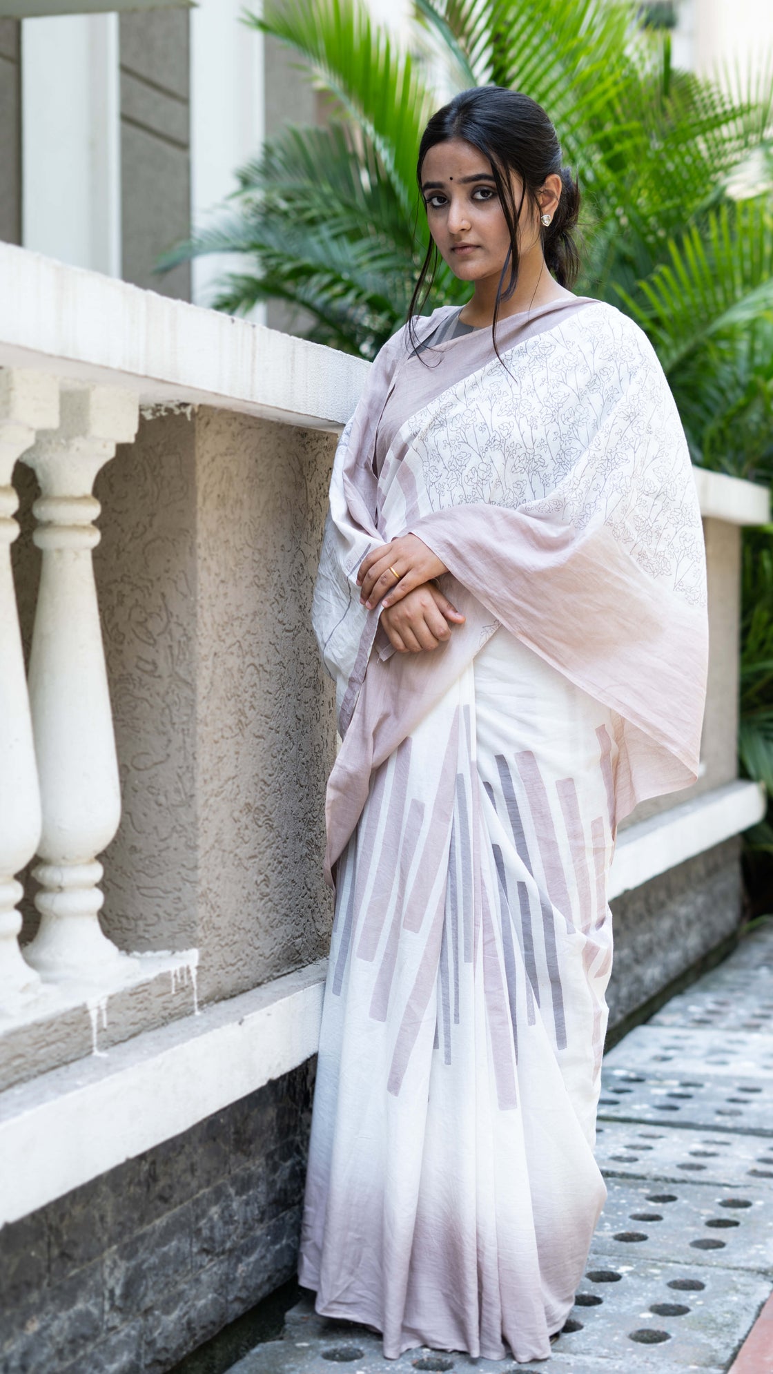Nayantara hand blockprinted cotton saree