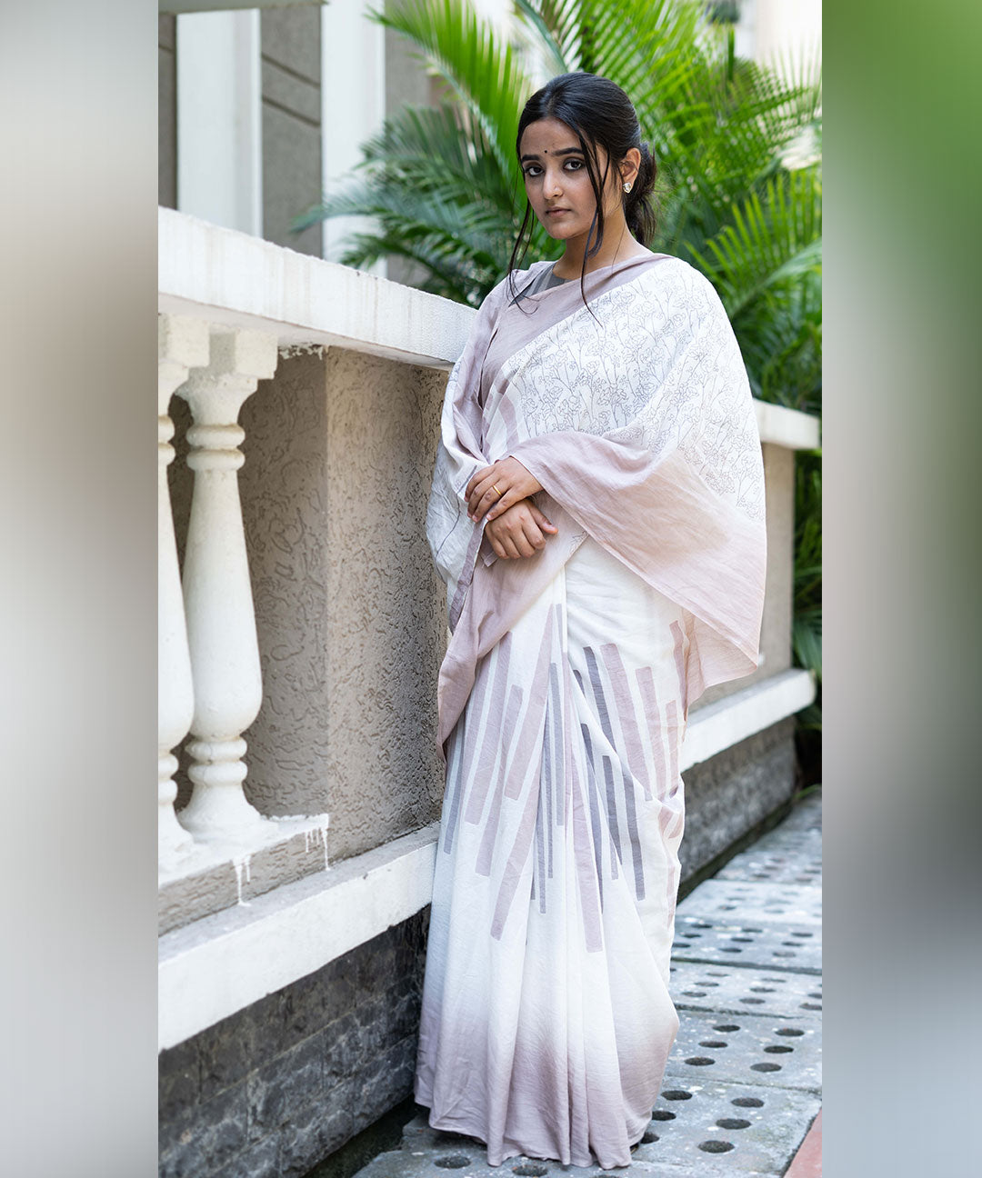 Nayantara hand blockprinted cotton saree