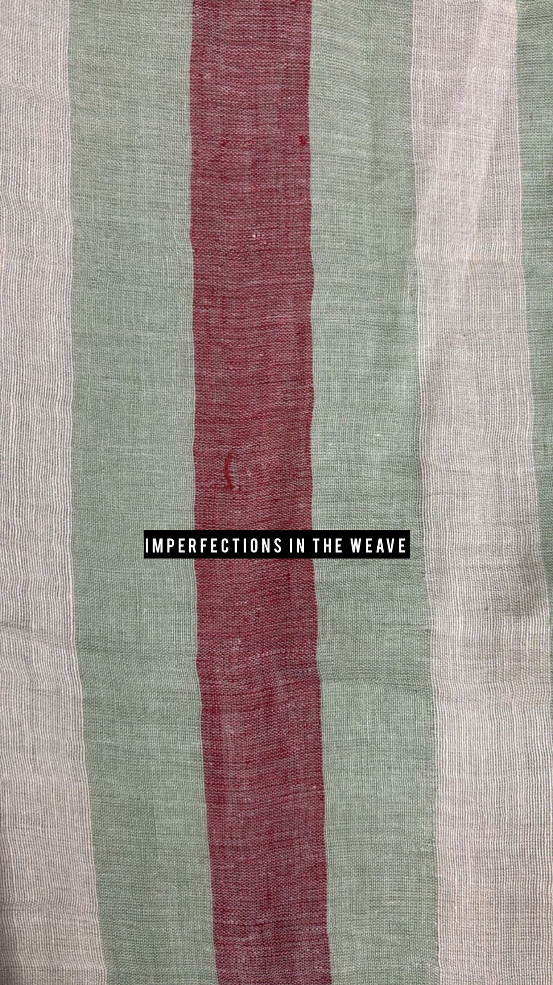 Sage green handwoven linen saree