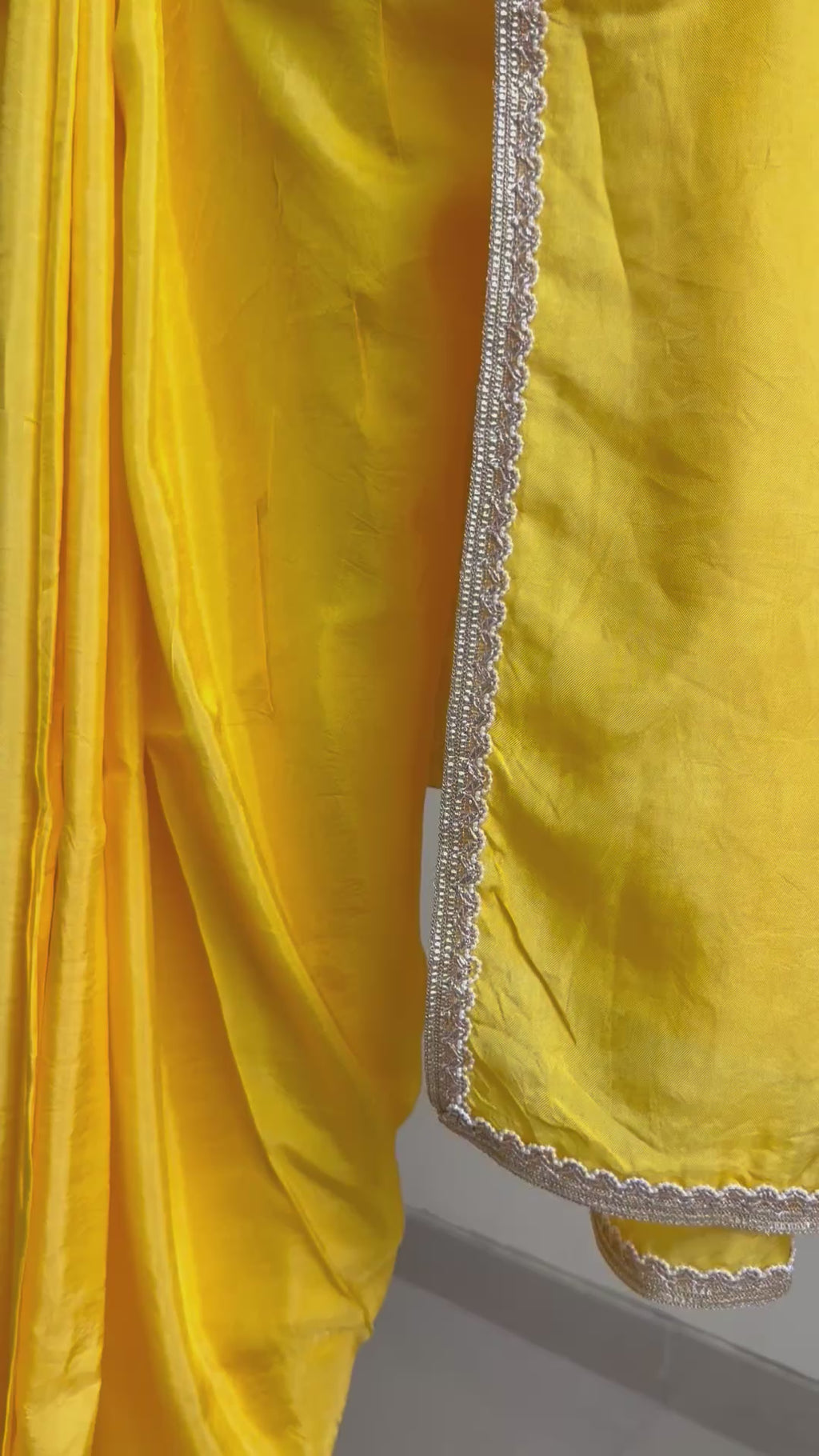 Yellow silk saree