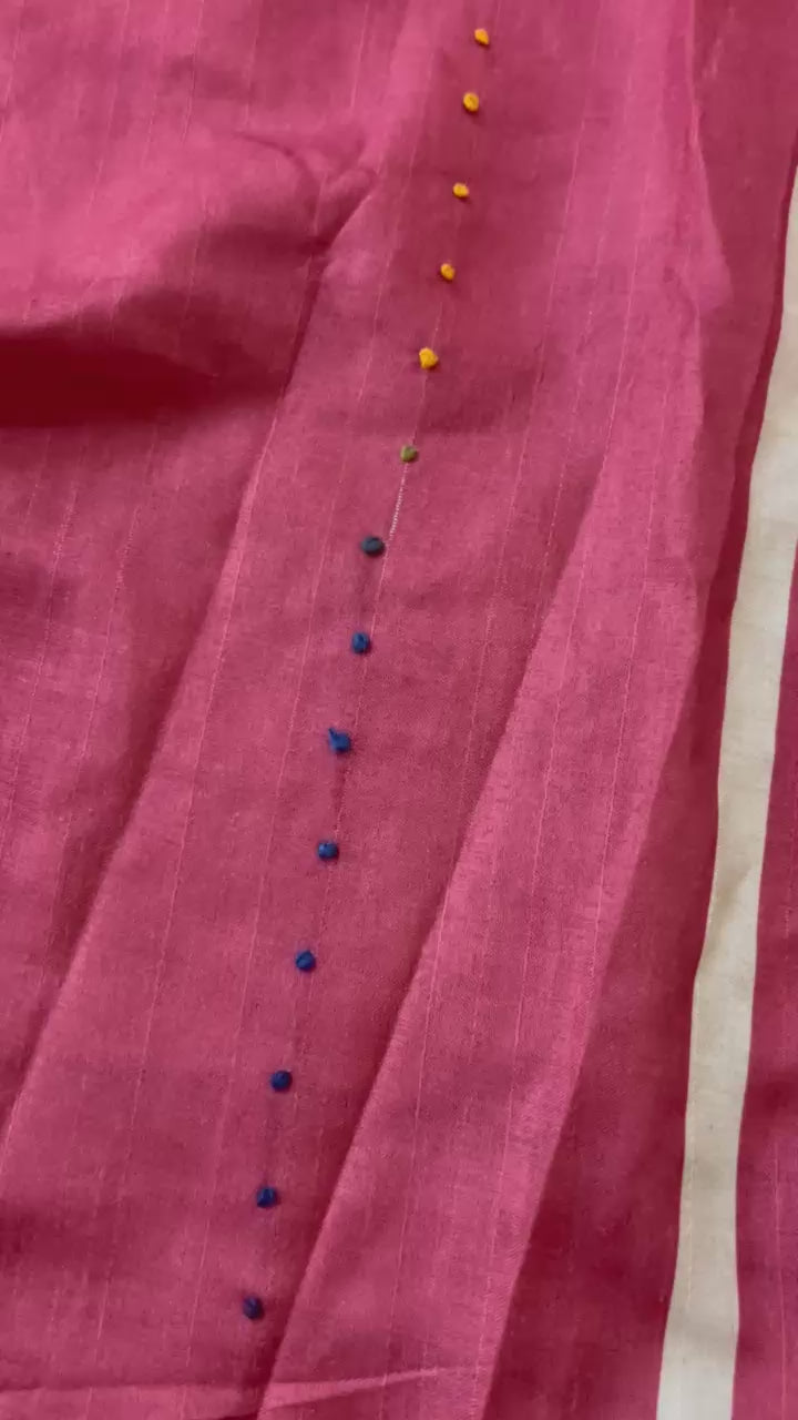 Pink  festive saree